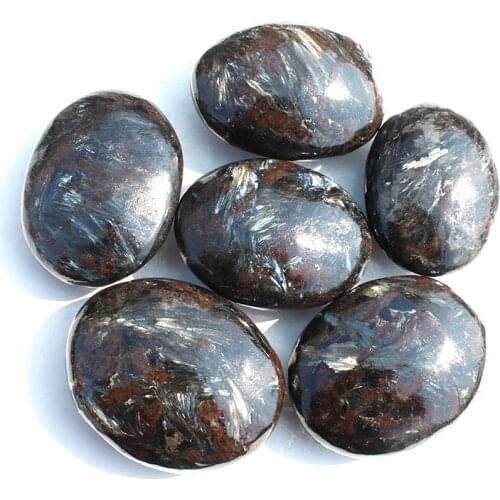 1 Kg Polished Natural Fireworks Quartz Crystal Palm Stone