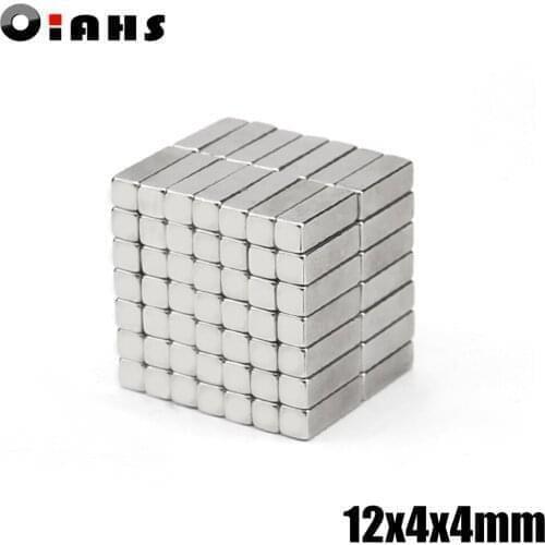 10/20Pcs 12x4x4 Neodymium Magnet 12*4*4 mm N35 NdFeB Block Super Powerful Strong Permanent Magnetic imanes Block