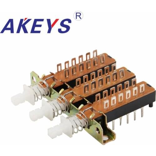 10PCS PBS-42H18-3 12PINS Bracket with lock interlock with hole Straight key switch