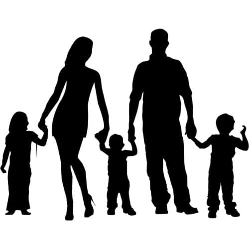 19.7*15.2CM Family Personality Combined Car Stickers Stylish Car Cover Scratch Decorative Decals Accessories