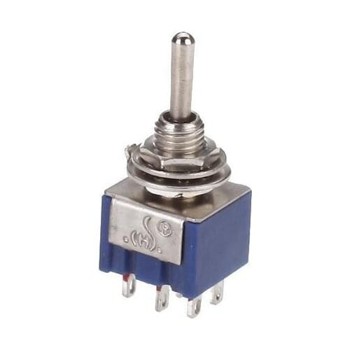 2x Blue Toggle Switch Double Pole Double Throw ON-OFF-ON Guitar Amp 3 Way