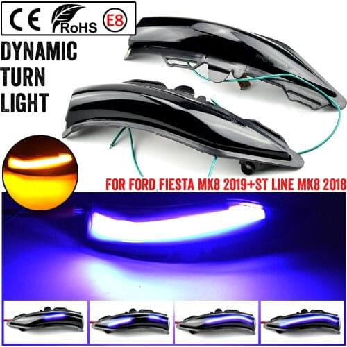 2X LED Side Wing Flowing Turn Signal Light Side Lamp Arrow For Ford Fiesta ST Line MK8 2018 2019 PUMA 2020