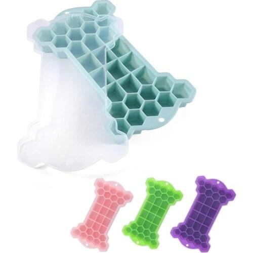 30 Ice Cubes Silica Gel Flexible and BPA Free with Removable Lid Ice Cube Trays for Chilled Drinks Whiskey & Cocktails