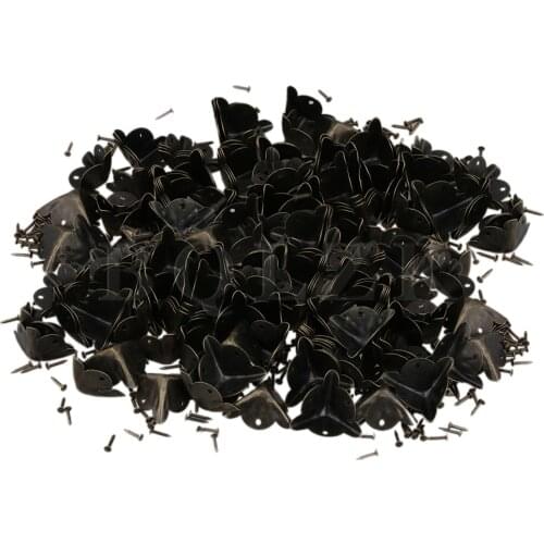 400x BQLZR 19 x 19mm Bronze Wooden Case Jewelry Box Corner Protector Furniture Hardware