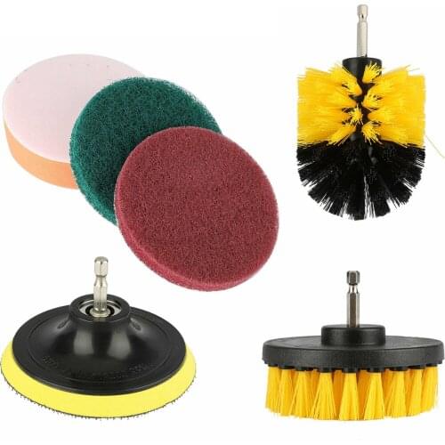 6Pcs Scrub Drill Brush Multi-purpose Kit Power Drill Cleaning Attachments All Purpose Deep Clean