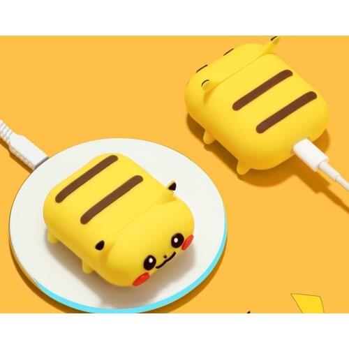 Pokemon Pikachu Airpods Protective Shell for AirPods 1/2 Pro 3 Generation Wireless Bluetooth Headset Protective Soft Cover Shell