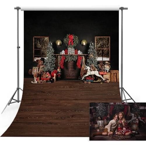 Mehofond Photography Background Winter Christmas Brick Fireplace Window Sock Gifts Kid Portrait Decor Backdrop Photo Studio Prop