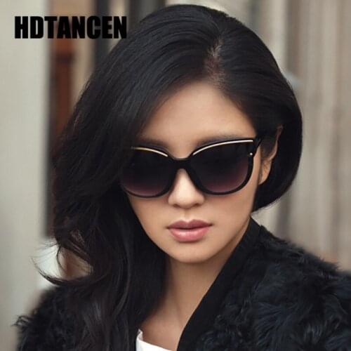HDTANCEN 2018Female Cute Cat Eye Sun Glasses Women Popular Brand Designer Sunglasses Retro Goggles Sunglass Gradient Eyeglasses