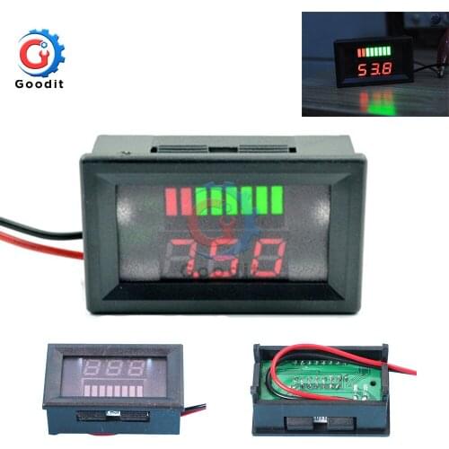6V Lead-acid Lithium Battery Capacity Indicator Module Red Green Display Battery Status Tester Storage Lithium Power Level Meter