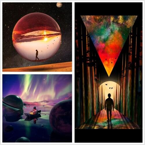 Home Decor Painting HD Sci-Fi Space wall art print on canvas modern painting living room decor picture