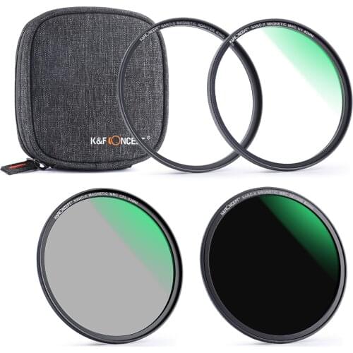 K&F Concept Magnetic Filter Kit ND1000+CPL+MCUV Easy Install Camera Lens Kit and Filter Bag 49mm 52mm 58mm 67mm 72mm 77mm 82mm