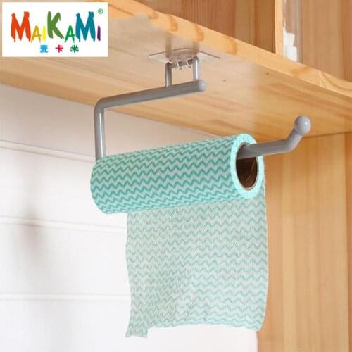 Kitchen Paper Roll Holder Towel Hanger Rack Bar Cabinet Rag Hanging Holder Shelf Toilet Paper Holders