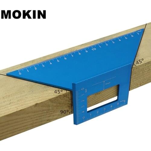 45 degrees 90 degrees Angle Ruler Woodworking Scriber T Ruler Marking Gauge Aluminum Alloy Protractor Carpentry Tools