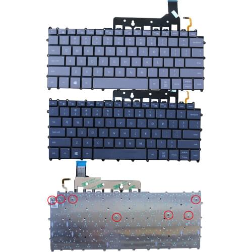 New US Dark Gray/Light Gray Backlit Keyboard for Galaxy Book NP767XCL