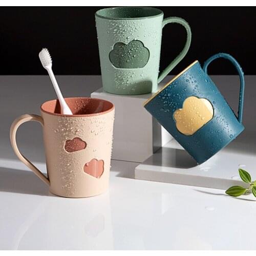Cloud Gargle Cup Lovers Toothbrush Cup Tooth Glass Travel Water Cup Drinking Mugs Plastic Bathroom Cups Washing Mouth Cup
