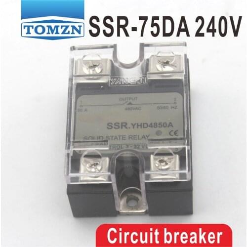 75DA SSR Control 3-32V DC output 12~240VAC single phase AC solid state relay