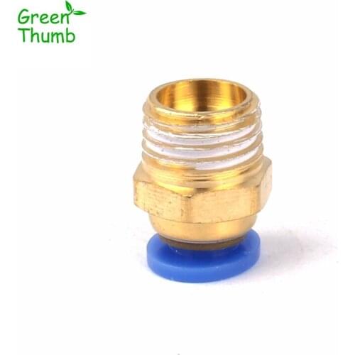 6pcs 1/4 Inch to 6mm/8mm Brass Connector Male Thread Quick Connector Irrigation Mist Spray High Pressure Pneumatic Air Hose