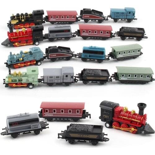 Profissional Car Circuit Kids Toy Classic Electric Train Toy Alloy Mode Childrens Educational Inertia Toy Pull Back Model Train