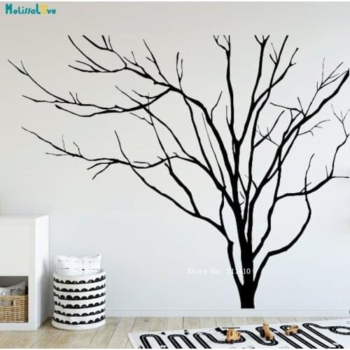 Realistic Winter Tree with Birds Wall Decals Headboard Home Decor Art by DecalIsland Large Size YT5918
