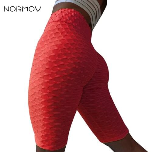 NORMOV High Waist Yoga Shorts Workout Sport Shorts For Women Spandex Legging Shorts Gym Running Fitness Biker Shorts