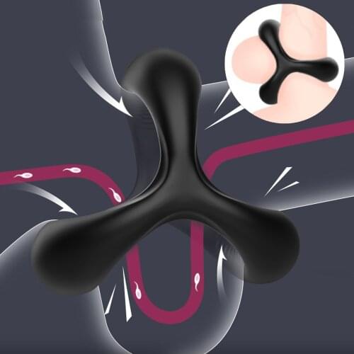 Silicone Strapon Cock Ring Penis Sex Toys For Men Male Chastity Cage Stretcher Sextoys Dual Rings Erotic Tools Adult Products
