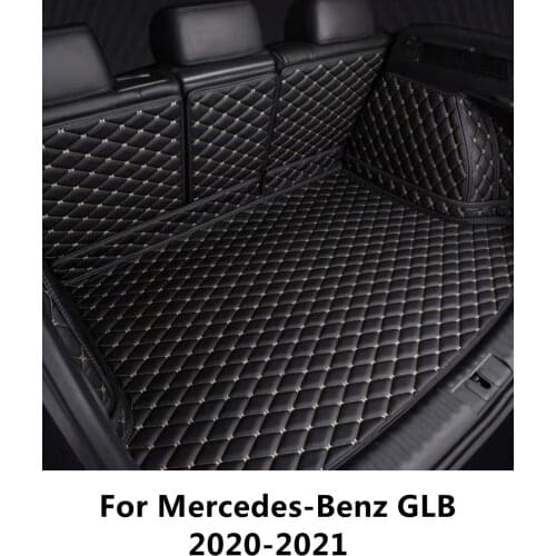 SJ Custom Fit Full Set Waterproof Car Trunk Mat Tail Boot Tray Liner Cargo Rear Pad Cover For Mercedes-Benz GLB 5Seats 2020 2021