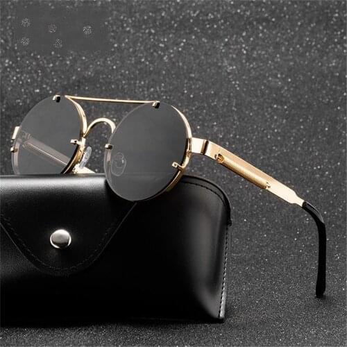 Vintage Punk Style Sunglasses For Women 2021 Men Retro Round Metal Frame Summer Spring Luxurydesign Car Glasses Eyewear Uv400