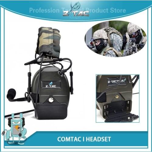 ZTac Airsoft Tactical Element Headset peltor Military Combat Comtac I Noise Reduction Softair Aviation Helmet Headphones Z054