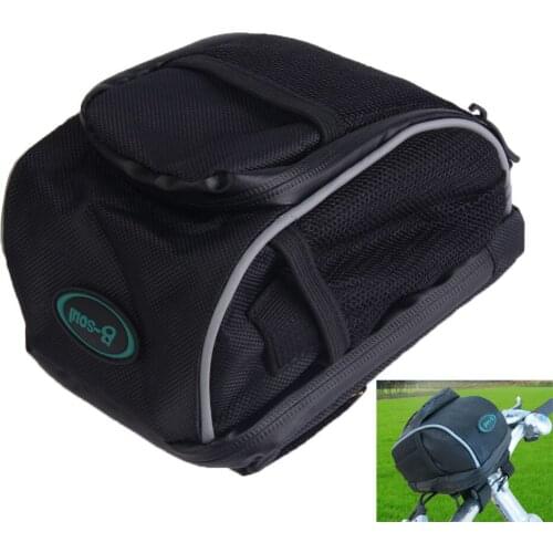 Mini Folding Head Bicycle Waterproof Bike Handlebar Basket Front Bag Top Tube Outdoor MTB Cycling Pannier Carrier Accessories