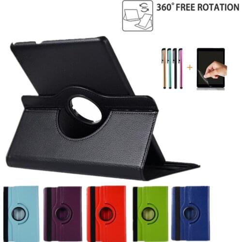 360 Rotating Case for Samsung Galaxy Tab A7 T500 T220 A 10.1 T510 S5E 10.5 T580 E T560 8.0 T290 S6 Lite 10.4 P610 Cover+film+pen