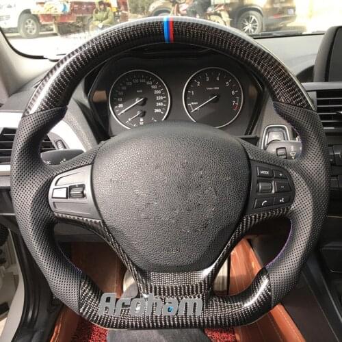 High Quality Carbon Fiber Alcantara Steering Wheel For BMW F20 2012-2018 F45 F30 F31 F34 F32 2013-2018 No Paddle Shift Hole