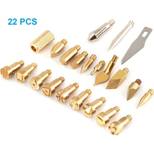 ANENG 22 PCS/Set Wood Burning Soldering Iron Tip Pen Tips Stencil For Pyrography Woodworking Carving Tool Hand Tools Craft
