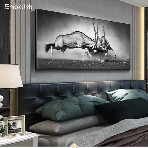 1 Pieces Modern Home Decor Wall Art Picture For Living Room Wild Animals Gemsbok Posters HD Print On Canvas Oil Painting Artwork