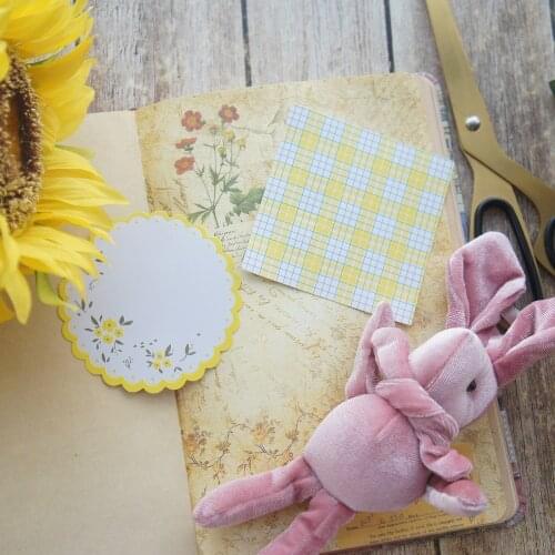 30pcs Lemon Yellow Design Paper Creative Craft Paper Background Scrapbooking Gift Use