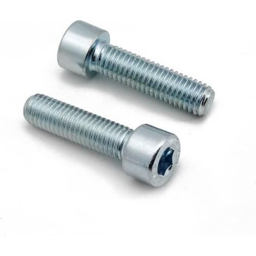 5pcs M10 M12 M16 M20 inner hexagon screw 8.8 level high strength screws bolts white zinc carbon steel 16mm-90mm length