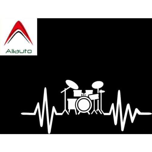 Aliauto Creative Car Sticker Drum Kit for Drummer Musician Rock Music Lover Vinyl Accessories PVC Decal for Jaguar Gt,15cm*6cm