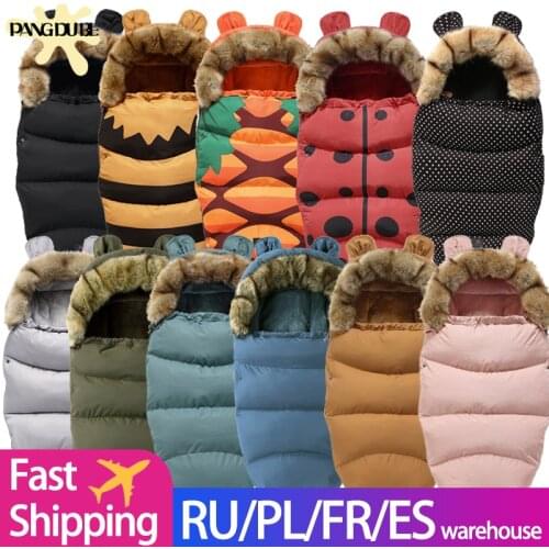 Baby Sleeping Bag Thicken Baby Envelope Winter Baby Stroller Footmuff Sleepsack Newborn Sleeping Bags for Infant Swaddle Blanket