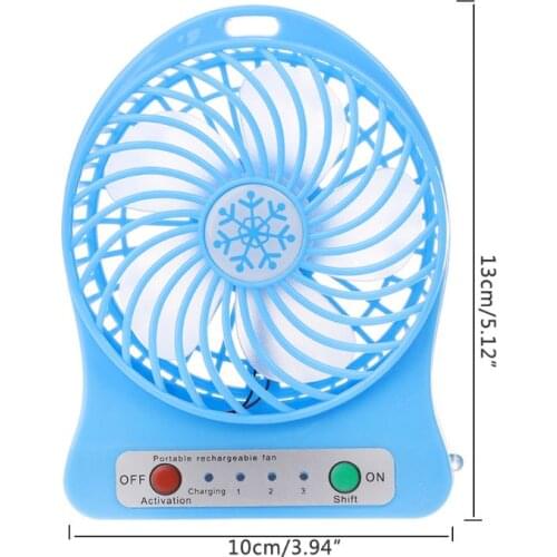HOT SALE Portable LED Light Fan Air Cooler Mini Desk USB Fan Third Wind USB Fan 4XFB