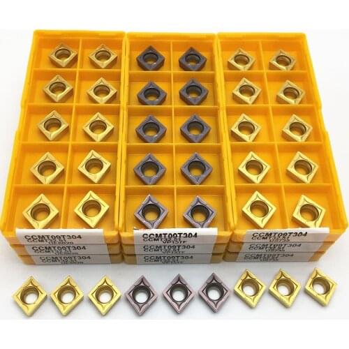 10PCS turning insert CCMT09T304 UE6020 carbide turning tool face milling tool CCMT 09T304 CNC lathe tool