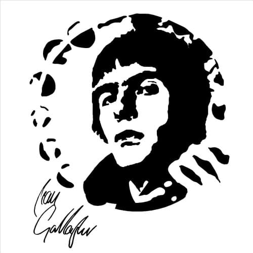 Rock Music Star Signature Wall Decals Liam Gallagher Portrait Wall Art Stickers Home Interior Decoraiton Poster
