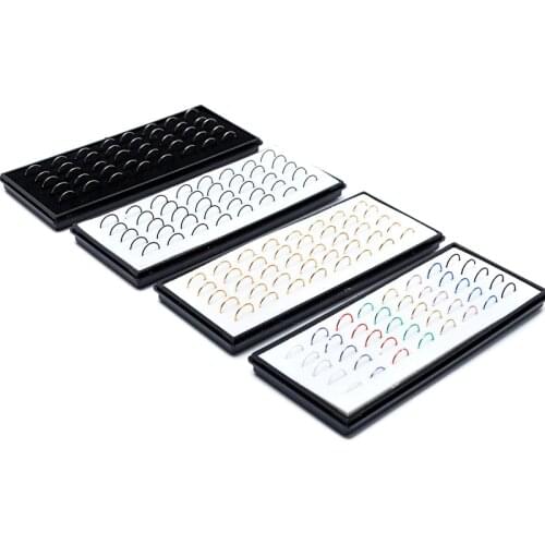 2018 New 40pcs/box Approx 8x0.5mm Colorful Stainless Steel Nose Hoop Nose Ring Stud Body Piercing Labret Jewelry Punk Style