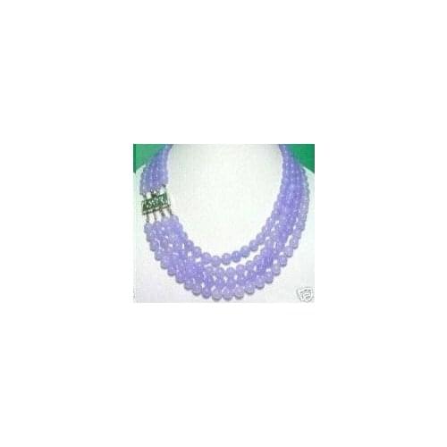 Charming NATURAL PURPLE JADEs NECKLACE Free shipping