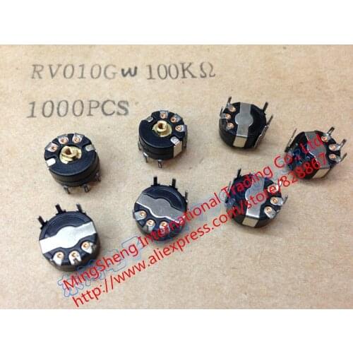 Original new 100% RV010G small adjustable potentiometer Y10 precision potentiometer resistance W100K (SWITCH)