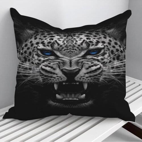 Angry jaguar face poster Throw Pillows Cushion Cover On Sofa Home Decor 45*45cm 40*40cm Gift Pillowcase Cojines Dropshipping
