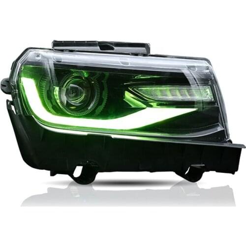 Goodmolds manufacturer factory wholesales head lamp 2014 2015 RGB LED DRL 5th Gen ss Dazzle Headlights For Chevrolet Camaro
