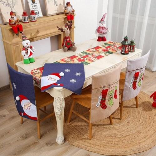 Christmas Xmas Non-woven Chair Cover Family Dinner Hotel Restaurant Decoration
