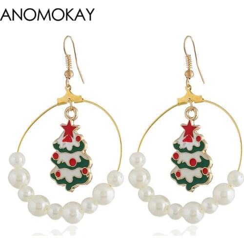 White Pearl Earrings Gold Color Fashion Women EARRINGS