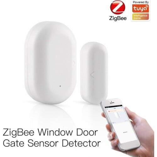 Tuya Zigbee3.0 Home Smart Door And Window Sensor Sensor Voice Remote Control Is Compatible With Alexa Google Home