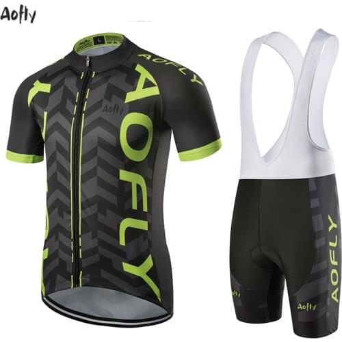 Uniform Man Cycling Clothes Set Grey Stripe Green LOGO Directional Off-Road Mountain Bike Short Jacket Bicycle Team Customized