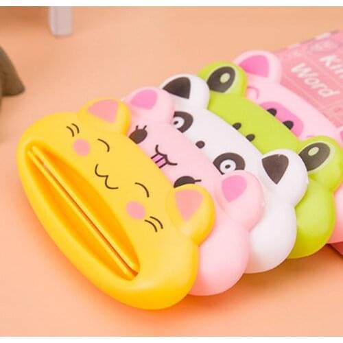Cartoon Pig Panda Cats Toothpaste Squeezer Kids Aadults Tube Rolling Holder Squeezer Toothpaste Dispenser Bathroom Accessories